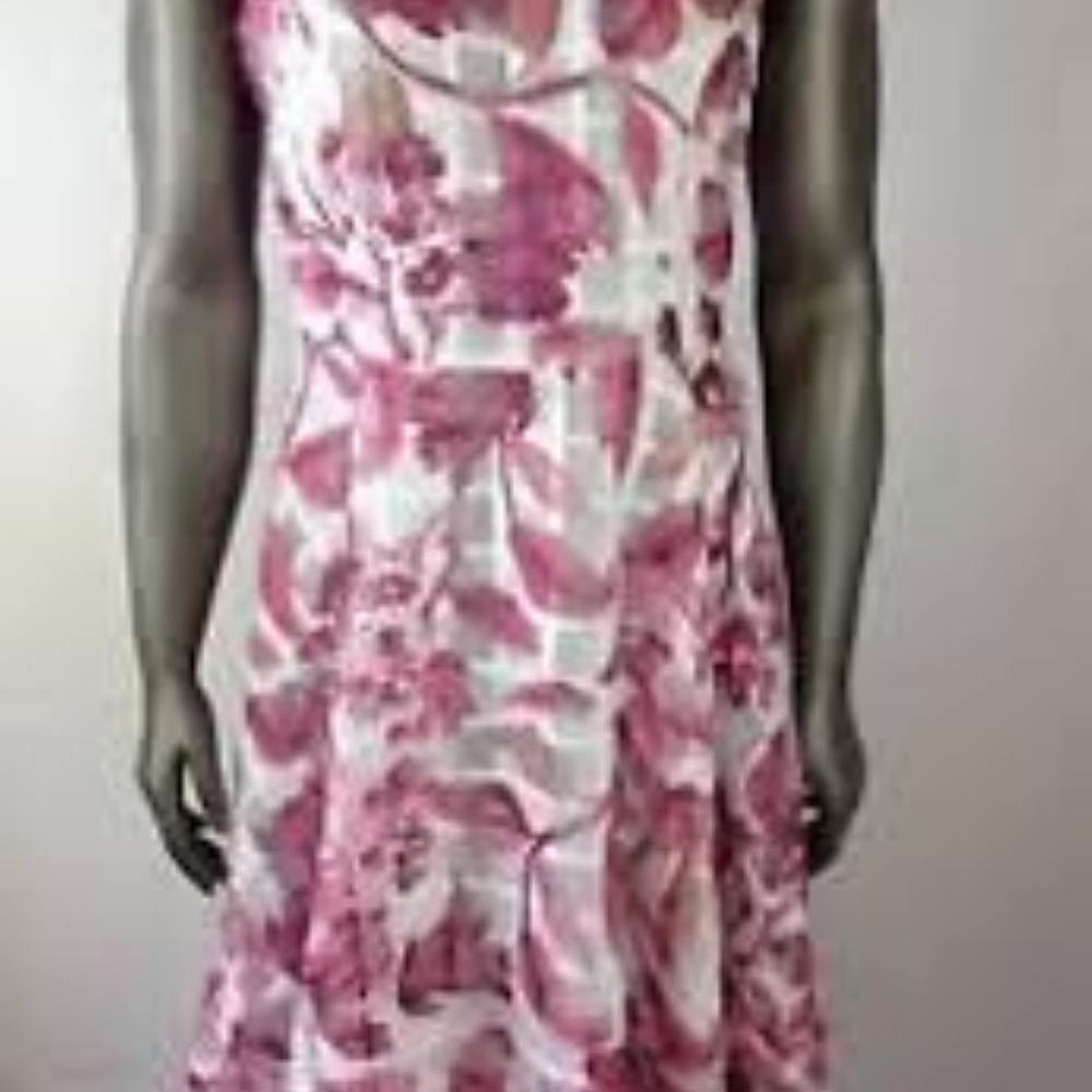 Danny & Nicole Pink Flowered Dress